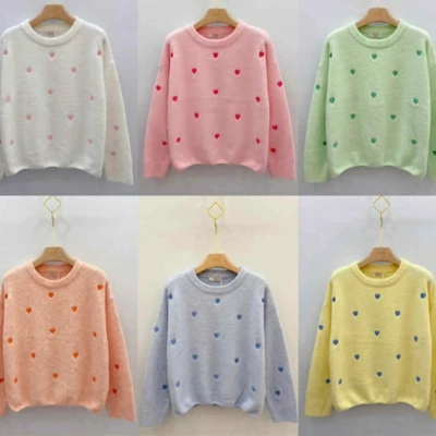 HEART pulóver menta